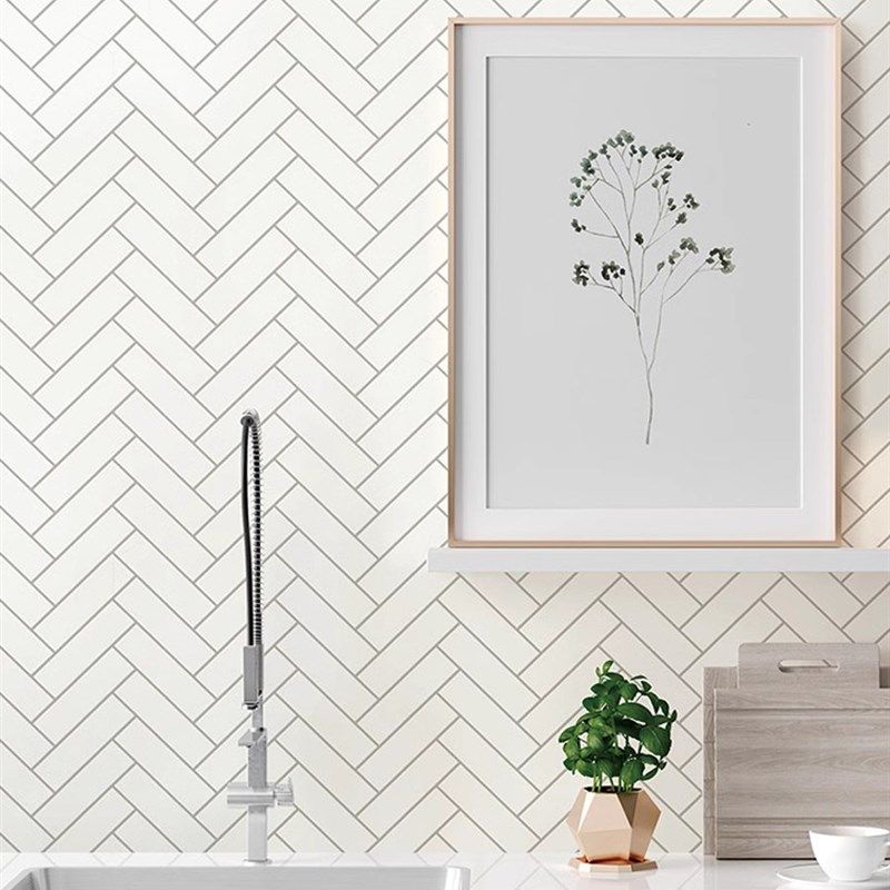 加厚仿瓷砖墙贴防水防油墙纸奶油厨房改造翻新斜砖奶油风自粘壁纸,家装主材,自贴墙纸/自粘墙纸,淘宝优惠券,粉丝福利购,淘宝优惠卷