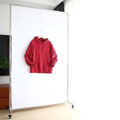服装挂拍不锈钢背景架白底图免抠图不锈钢拍摄背景架移动柔光屏