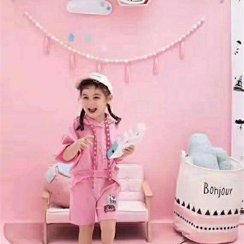 新款儿童实景摄影棚装修制作韩式北欧简约无闪棚店面设计制作