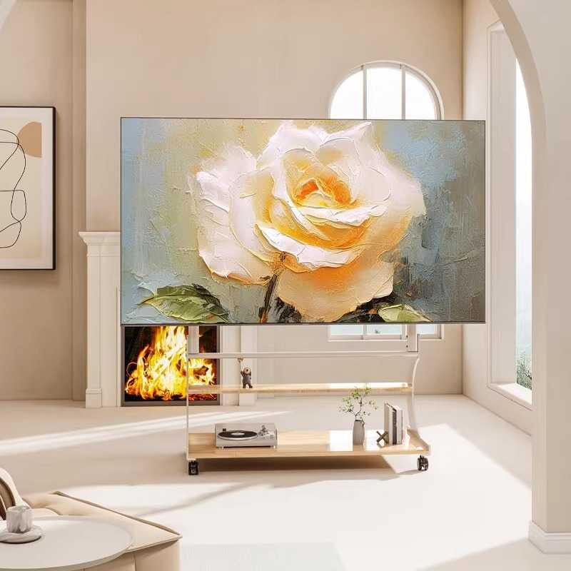 移动电视机支架电视挂架电视柜客厅带轮艺术支架7585100寸