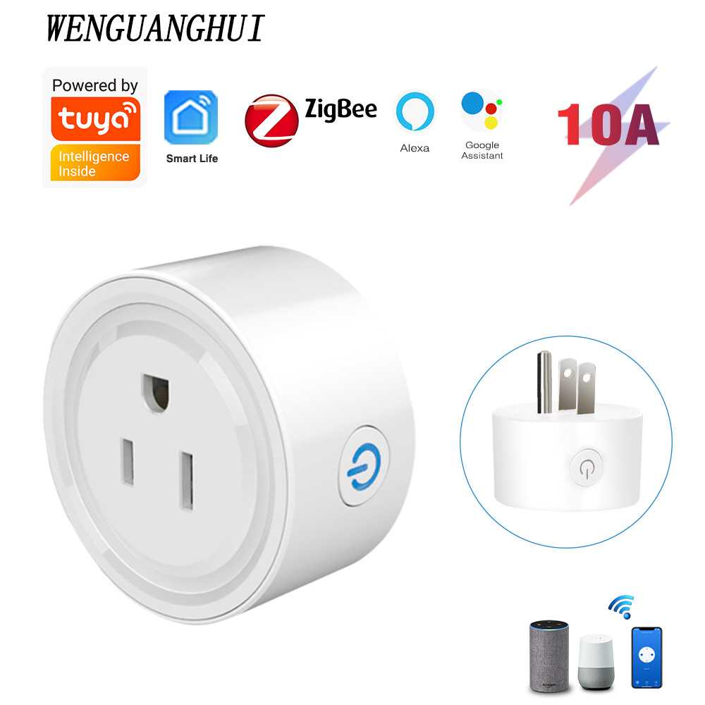 涂鸦智能插座美规涂鸦ZigBee 手机APP控制 Alexa语音控制无USB