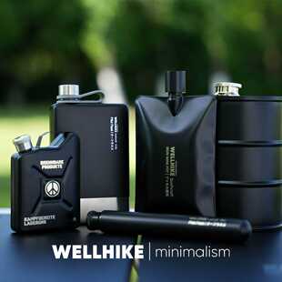 WELLHIKE户外露营多款304不锈钢酒壶酒桶异性方形煤油燃料酒壶