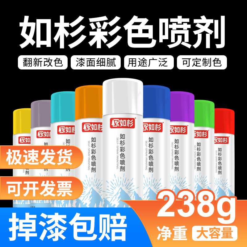350ml自喷漆金属防锈漆车用手摇家用涂鸦图案铁门修复家具补锈剂