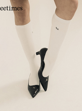 threetimes2026韩版中长筒袜女士时尚显瘦高级感小众个性春秋袜子