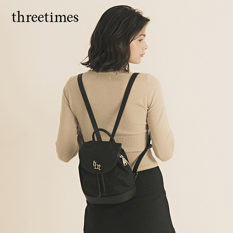 IAN朴秀荣李泳知同款threetimes秋新款双肩包女时尚韩版轻便背包