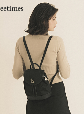 IAN朴秀荣李泳知同款threetimes秋新款双肩包女时尚韩版轻便背包