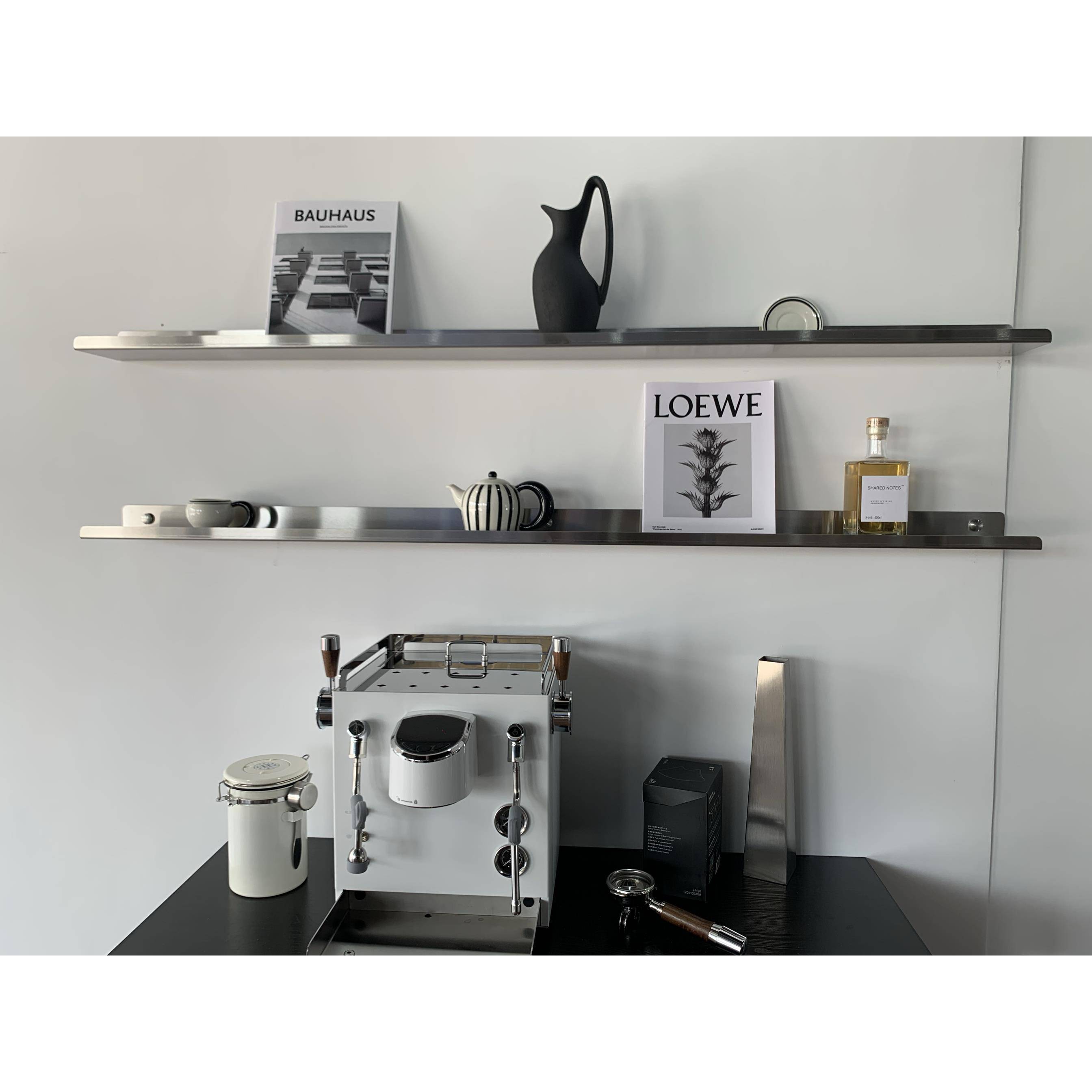 中古L型不锈钢置物架客厅上墙吊柜壁柜家用书房多功能展示架子