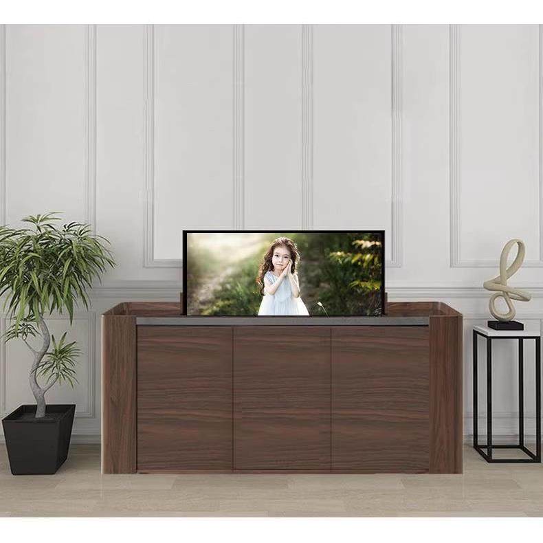 电视剧都挺好苏明玉同款现代简约智能电动遥控升降隐藏电视柜一体