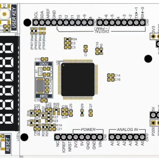 瑞萨 RA MCU RA4L1(R7FA4L1BD4CFP) 开发板 RA4L1_LCD_SENSOR