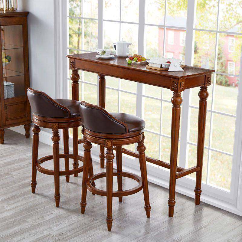 需定制美式实木吧台桌家用客厅小阳台吧台靠墙长条欧式酒吧椅子高,商业/办公家具,酒吧台,淘宝优惠券,粉丝福利购,淘宝优惠卷