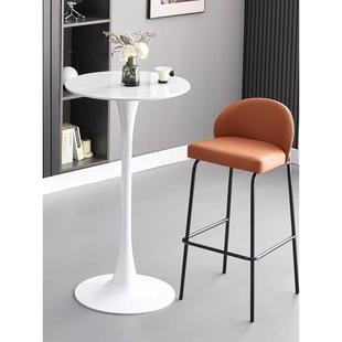 需定制休闲圆形吧台桌阳台靠窗酒吧桌椅组合咖啡厅新中式家用简约