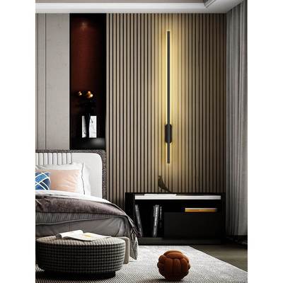 简约现代灯豪华格栅灯简约客厅背景壁灯卧室床头灯条形酒店灯