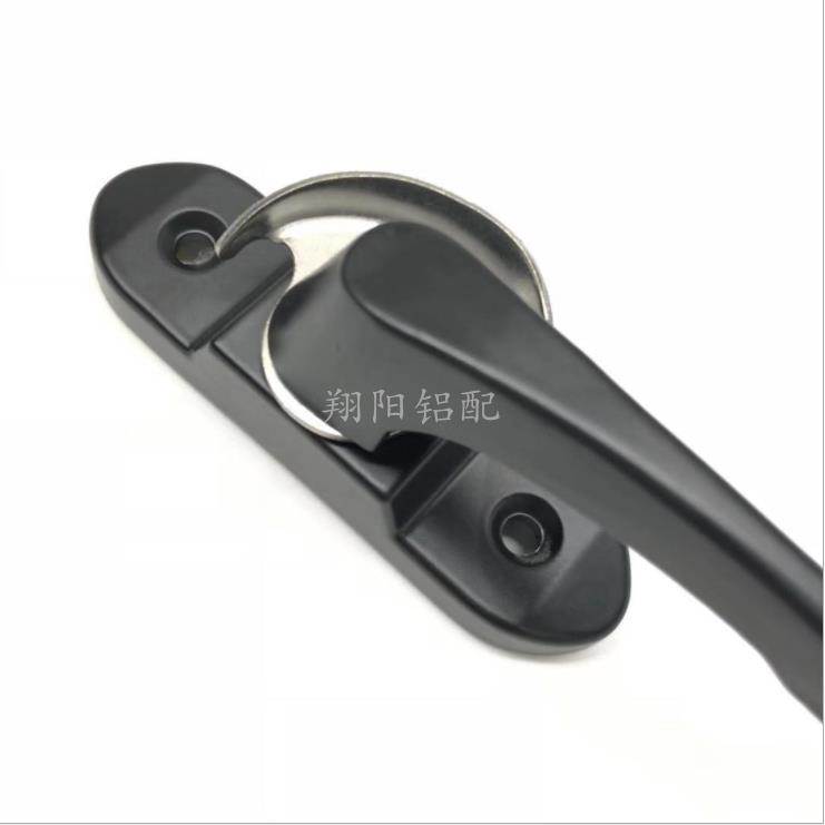 推拉门窗锁双向塑钢长柄带盖金属防盗月牙锁扣铝合金门窗五金配件