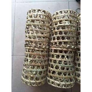 田鸡笼牛蛙笼便携手工编织竹笼圆形餐厅装饰竹子两广炼接