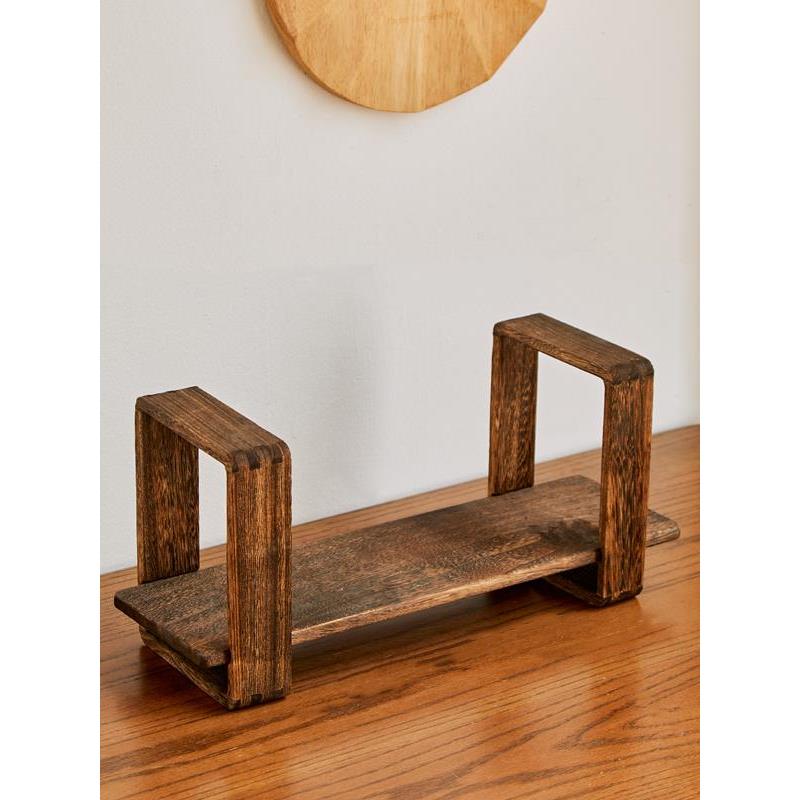 桌面书架可调实木儿童书桌书架储物架办公室简单的小凸窗窗台储物