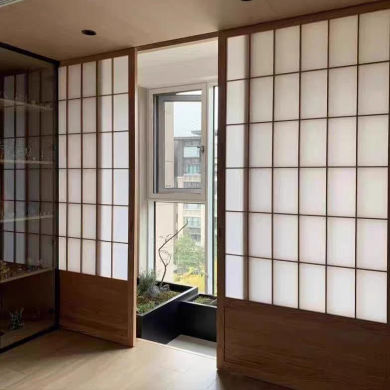 日式移门推拉门和室格子门实木中式木格栅隔断门障子门榻榻米定制