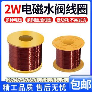 12v全铜 DC24 2W160 15电磁控制阀线圈开关阀电磁水阀配件AC220