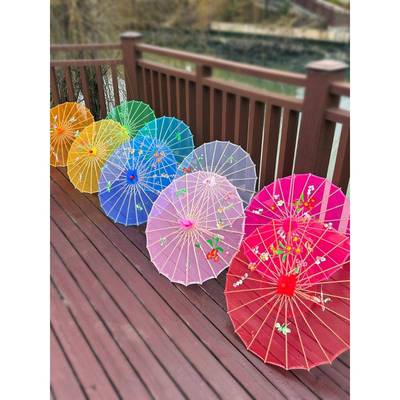 丝绸伞透明滇南莹少女表演舞蹈伞表演旗袍道具伞古典舞蹈伞油纸伞