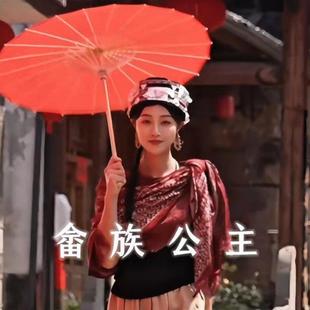 蓝盈莹同款红色古风伞油纸伞舞蹈道具中国风配旗袍汉服拍照道具伞