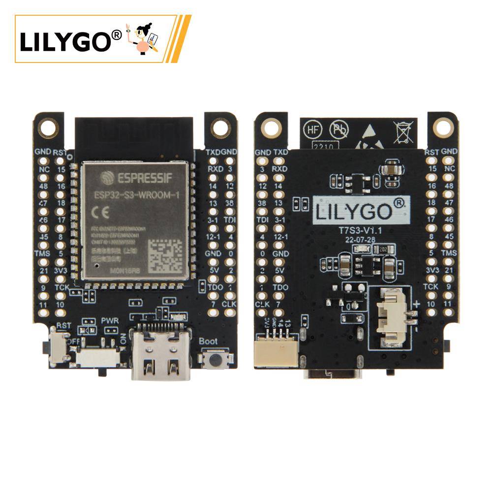 LILYGO? T7 S3 V1.1 ESP32-S3 开发板WIFI蓝牙5.0 模块 8MB PSRA
