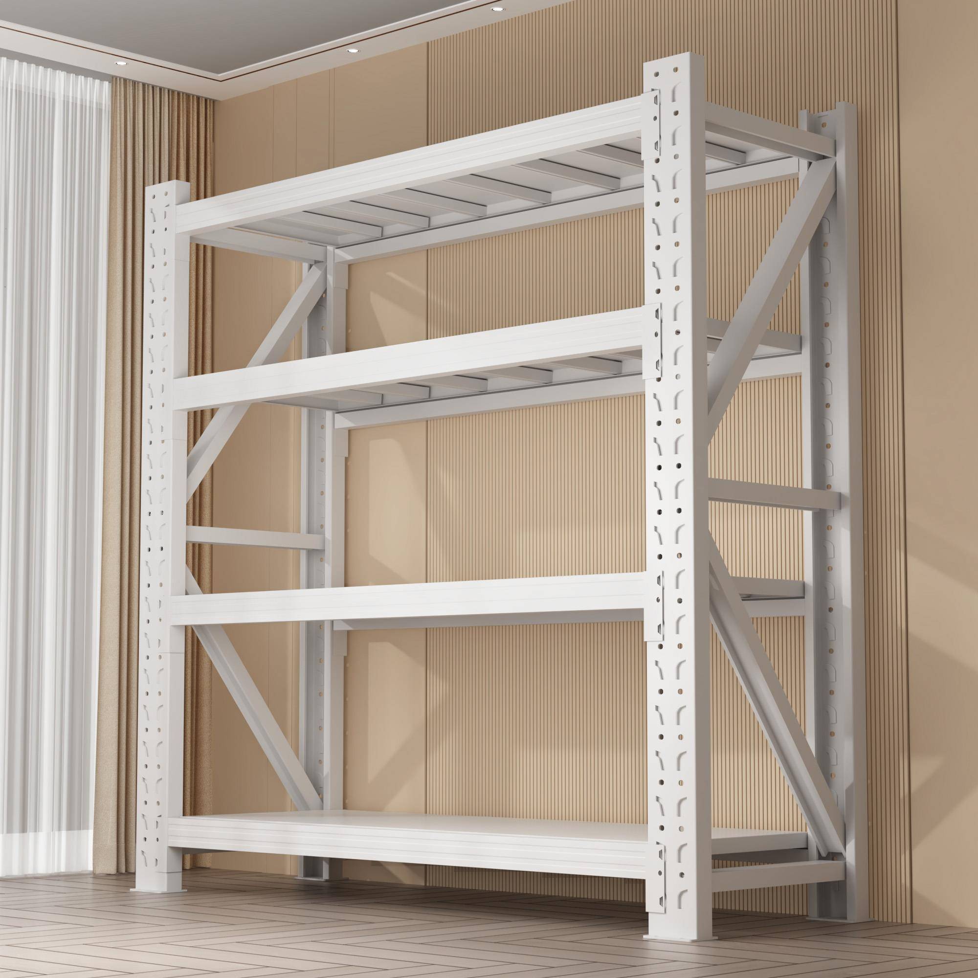 仓库货架置物架多层超市零食储物架快递货物架地下室家用重型铁架