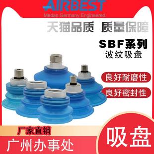 100U 3F气动工业负压防油防滑双层真空吸盘 SBF30
