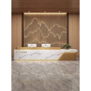 需定制现代中式公司前台接待台酒店会所培训机构吧台桌简约美容院