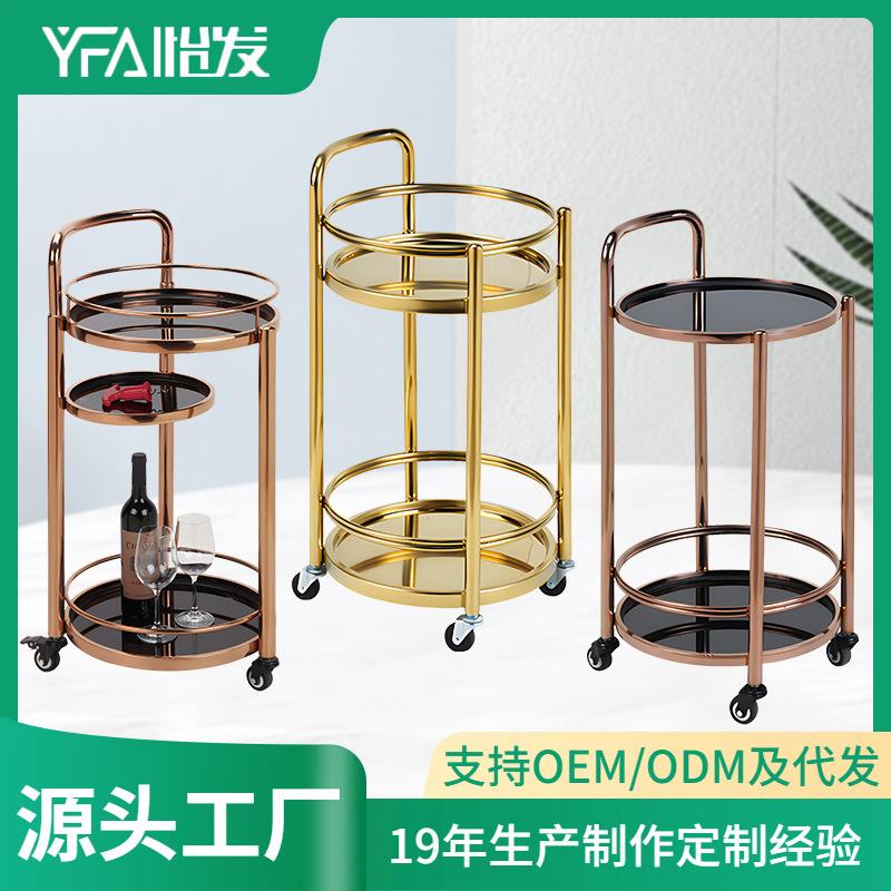 不锈钢可移动酒水车多功能商用酒店服务手推车茶水点心车送餐车