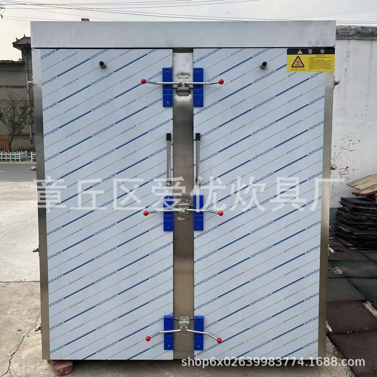 现货供应商用大型双门72盘蒸房推车蒸房不锈钢全发泡单双门蒸房