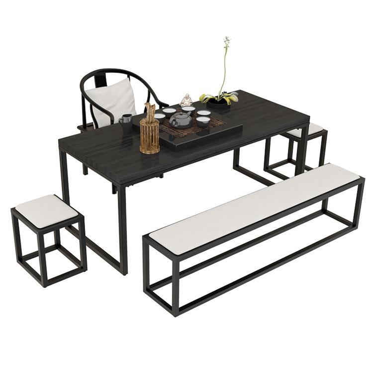 新中式实木茶桌四人喝茶桌椅简约客厅家具实木茶桌椅组合新款