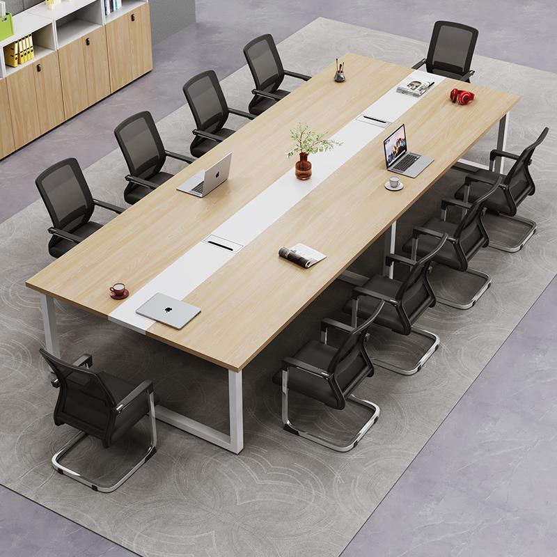 my会议桌长桌简约现代办公桌椅组合会议室洽谈桌办公长条桌子工作