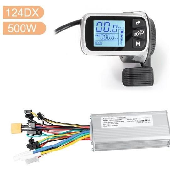 电动滑板车仪表控制器124DX24V-48V250W350W500W无刷控制器