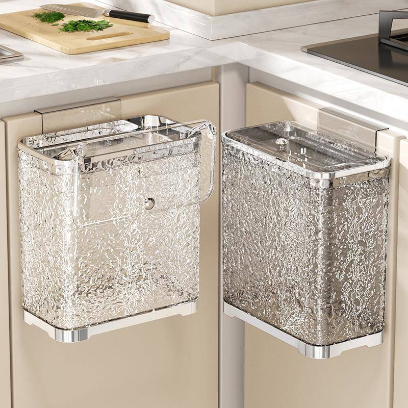 亿米佳厨房壁挂垃圾桶带盖家用纸篓卫生间厕所客厅厨余挂式收纳桶