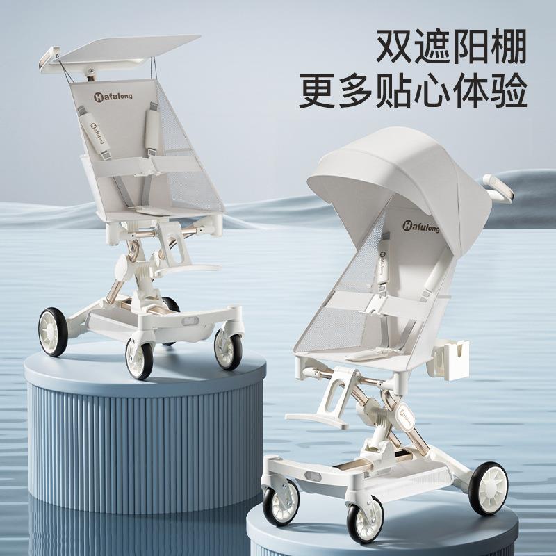 新款溜娃神器儿童手推车轻便一键折叠宝宝铝合金简易遛娃口袋车