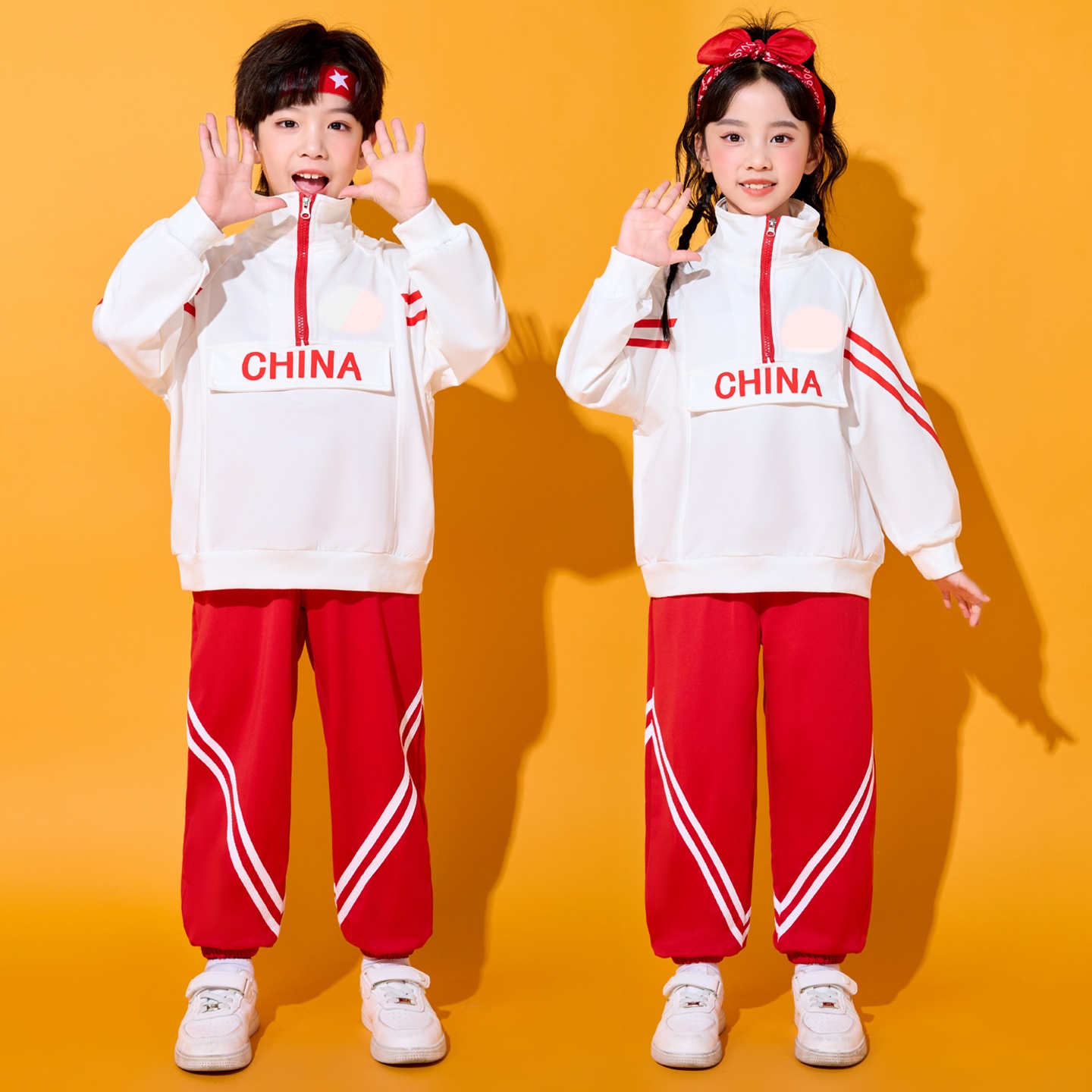 儿童啦啦队表演服运动会啦啦操