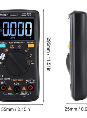 BSIDE数字万用表ZT102A液晶显示6000字AUTO智能档自动量程表