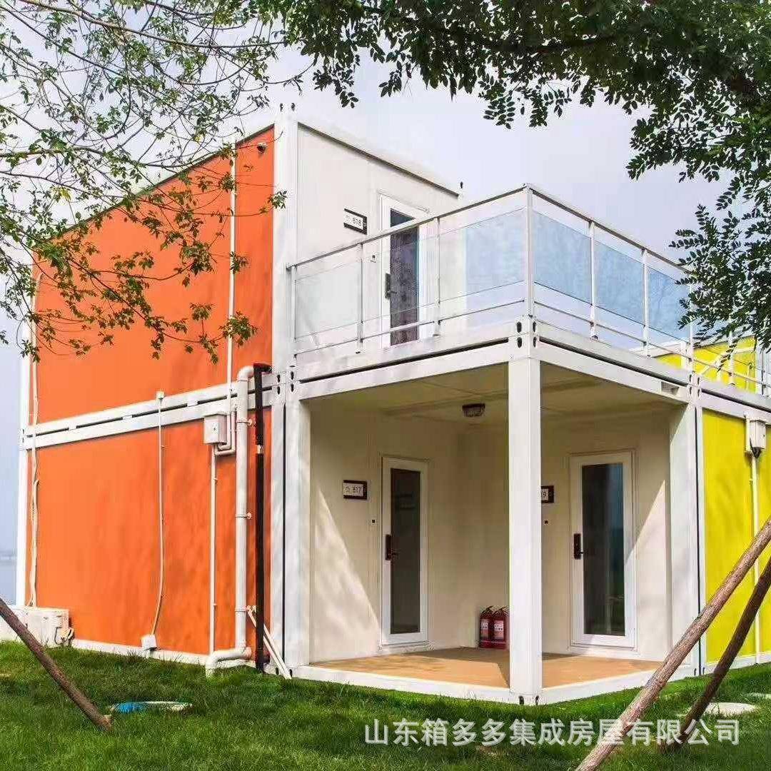 工地宿舍住人打包箱房工程建筑钢结构集成房屋移动打包箱房集装箱