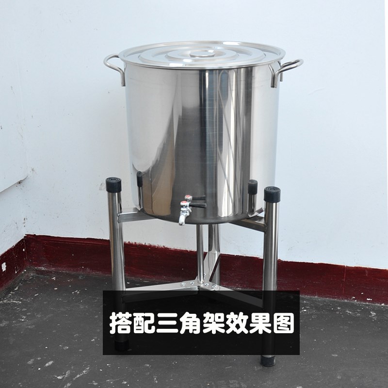 不锈钢饮水桶带水龙头水嘴大容量储水桶汤桶圆桶带盖开水桶凉茶桶