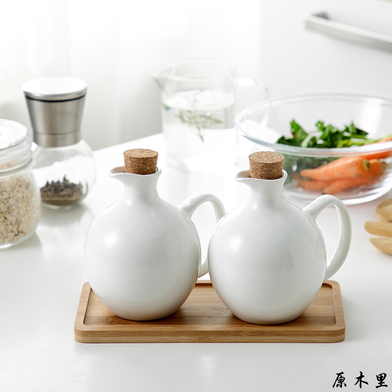 原木里  调味罐家用厨房简约创意陶瓷调料瓶酱油瓶油壶套装组合