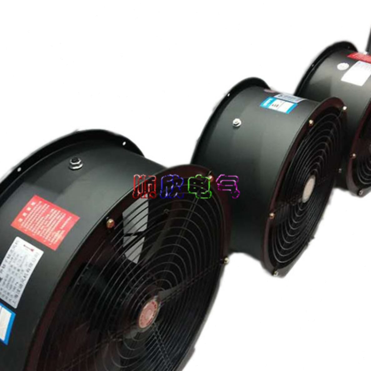 保外转子轴流风机环-防潮式高筒250220V防油E百叶   YW风机F4方形
