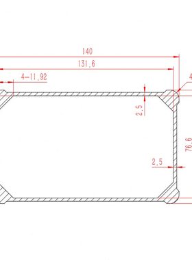 电源0铝型材壳体测试显示屏85014防水电路板仪表仪器L-5铝外壳