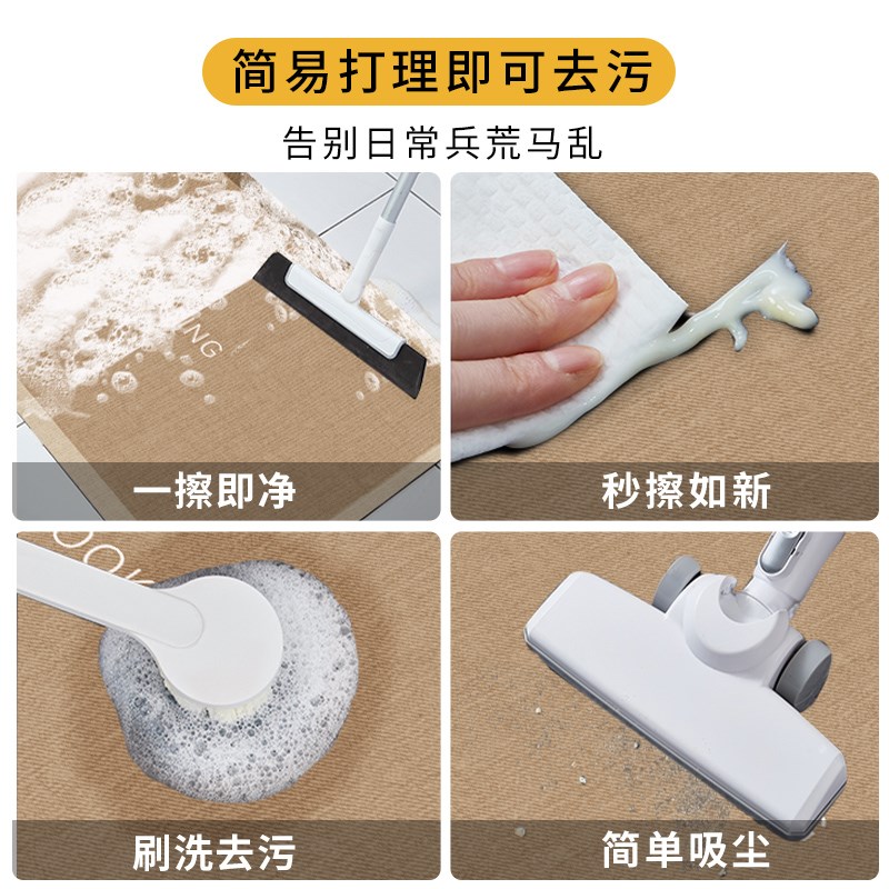L型厨房专用地垫家用吸水垫防滑吸油耐脏可擦免洗新款科技绒地毯