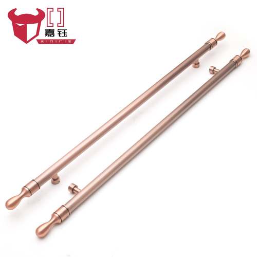 轻奢欧式大门把手圆柱形拉手别墅大门拉手玻璃门无框门圆管拉手