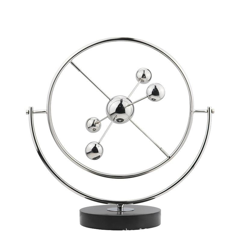 现代简约金属永动机摆件样板房售楼处家居卖场装饰品工艺品摆设