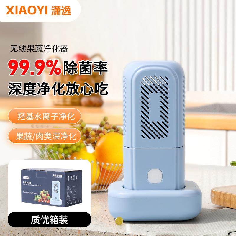 无线充电式果蔬净化器水果食材清洗机厨房蔬菜杀菌消毒净化机