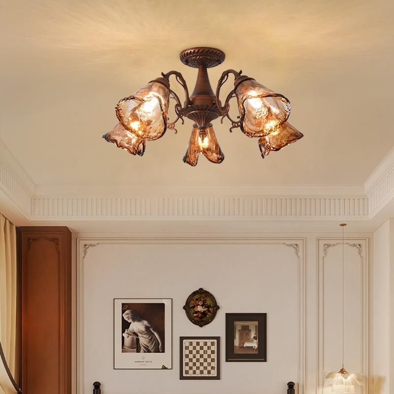 美拉德玻璃吸顶灯吊灯设计师创意高级感卧室灯具