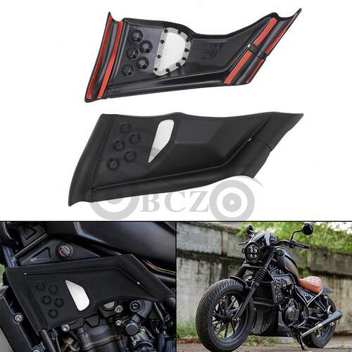适用本T叛逆者CMX300/500改装磨砂黑发动机侧板带网车身保护板