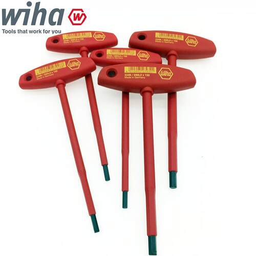 新品德国WIHA威汉绝缘T型内六角扳手334N进口耐高压T柄扳手4568mm