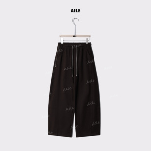 女 抽绳松紧腰休闲卫裤 米叨叨aele超火宽松显瘦秋冬长裤 阔腿镰刀裤