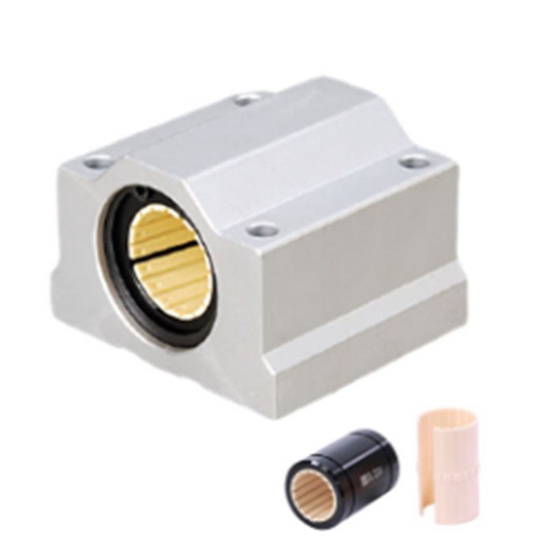 铝塑滑动轴承座工程塑料箱式直线滑块J-SC10 12 16 20 OBK61-d30